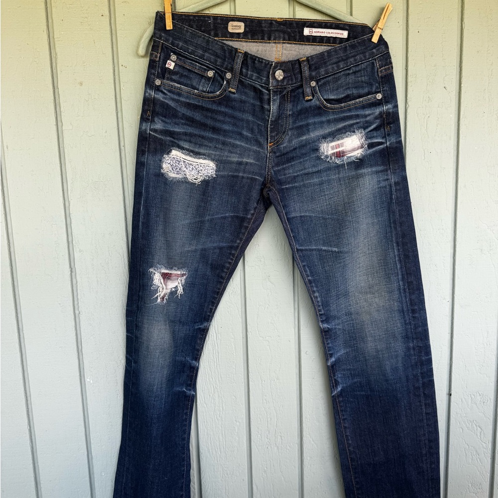 AG Distressed Blue Jeans
